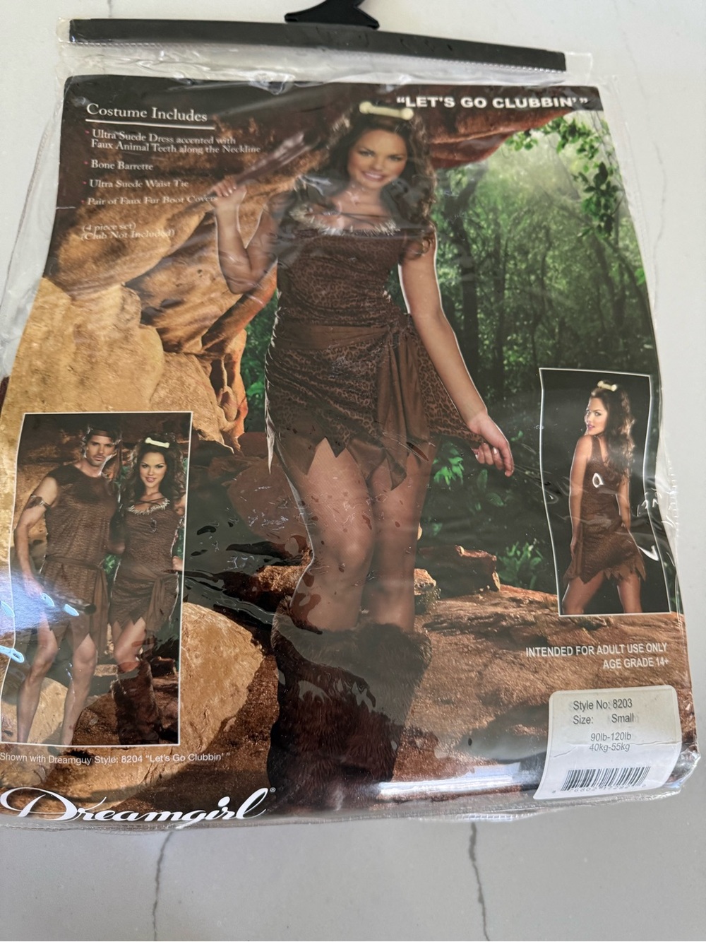 Dreamgirl Women's "Let's Go Clubbin" Cavewoman Costume Small
